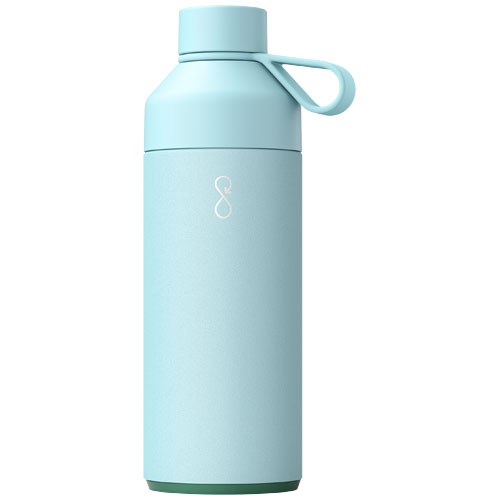 Bouteille personnalisable 1L recyclée Big Ocean Bottle Bleu ciel